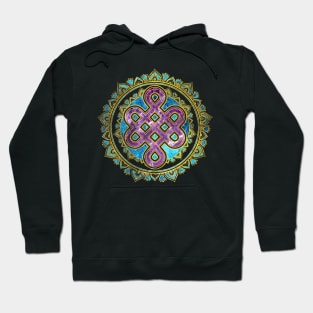 Endless Knot in Mandala Lotus shape Hoodie